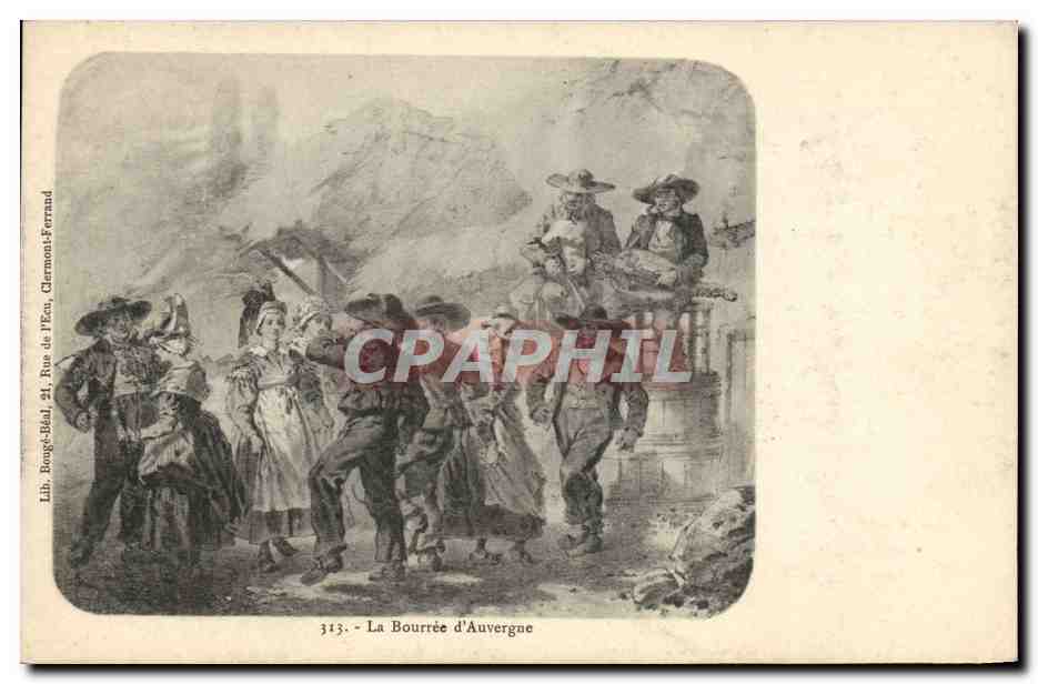 CPA Folklore Bourree d'Auvergne