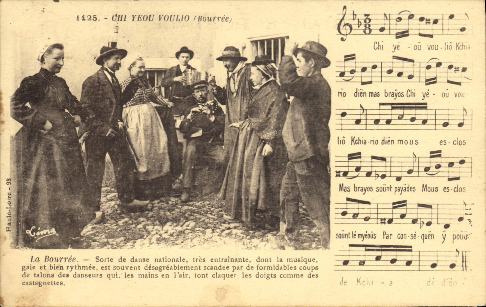 CPA Folklore Bourree d'Auvergne