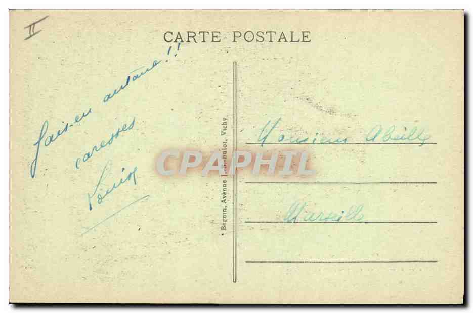 CPA Folklore Bourree d'Auvergne Le Velay — Verso