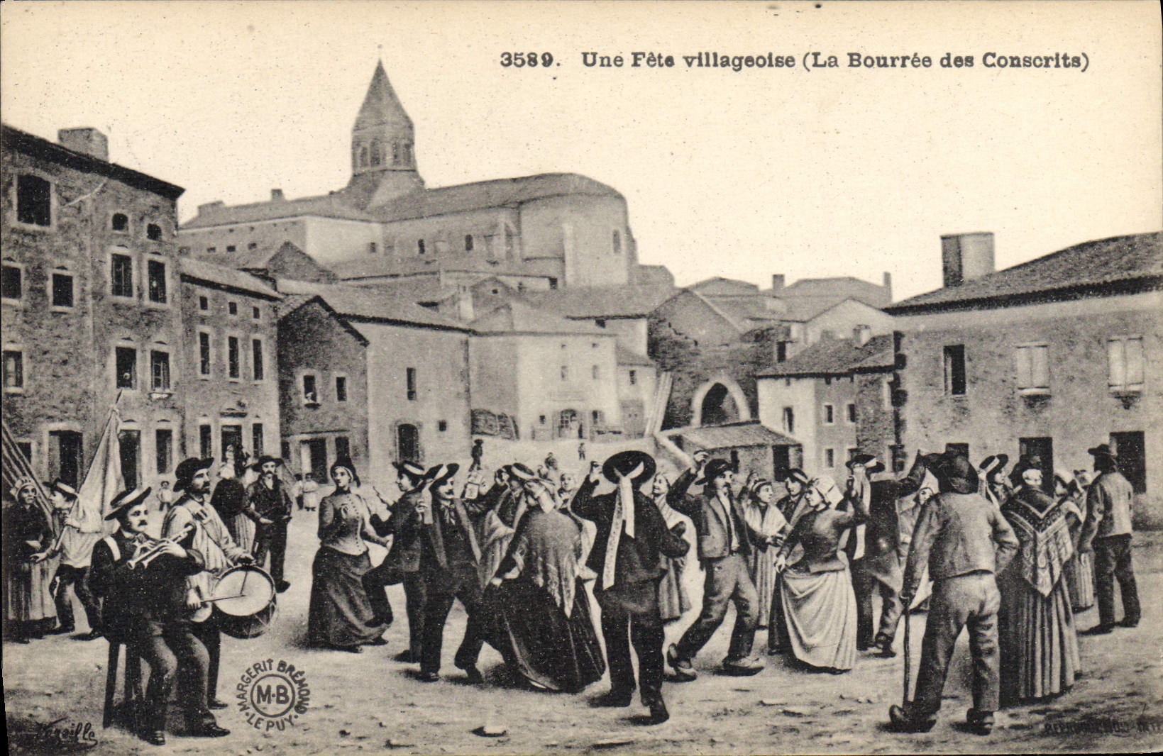 Une Fête villageoise (La Bourrée des Cons crits) — 3589 — Margerit Brémond - Le Puy