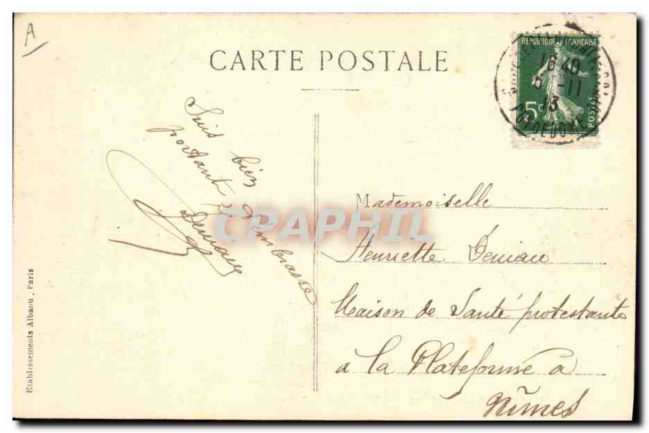 CPA Folklore Bourree d'Auvergne — Verso