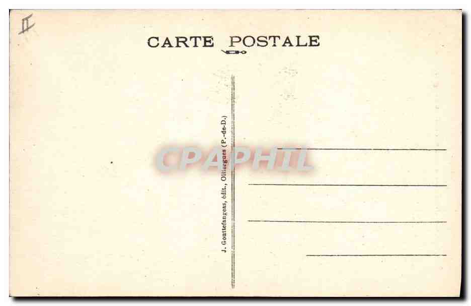 CPA Folklore Bourree d'Auvergne — Verso