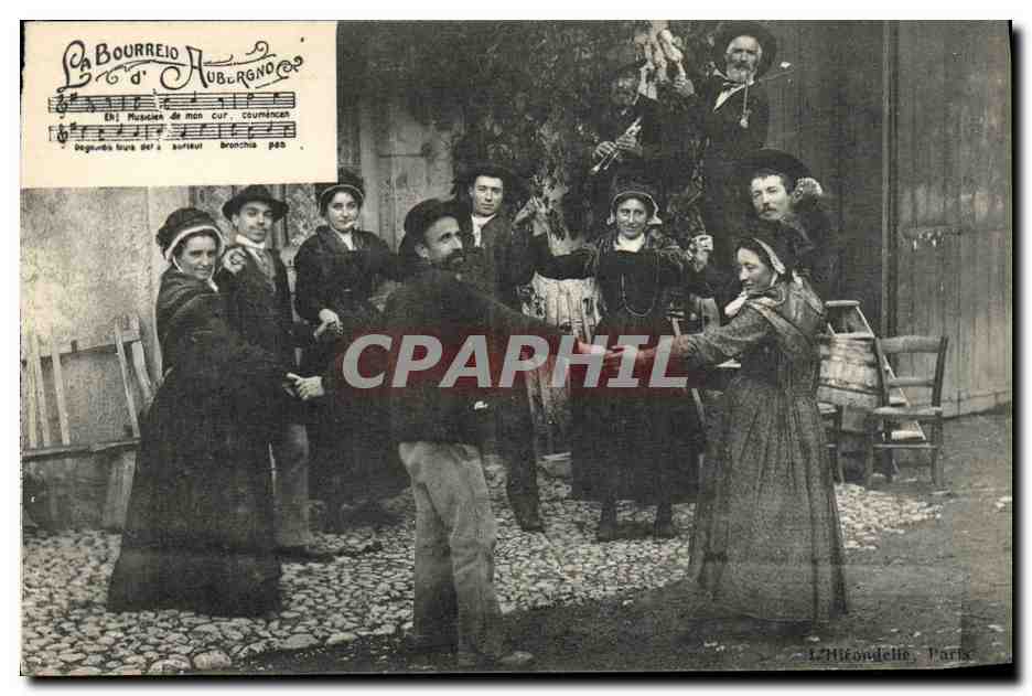 CPA Folklore Bourree d'Auvergne