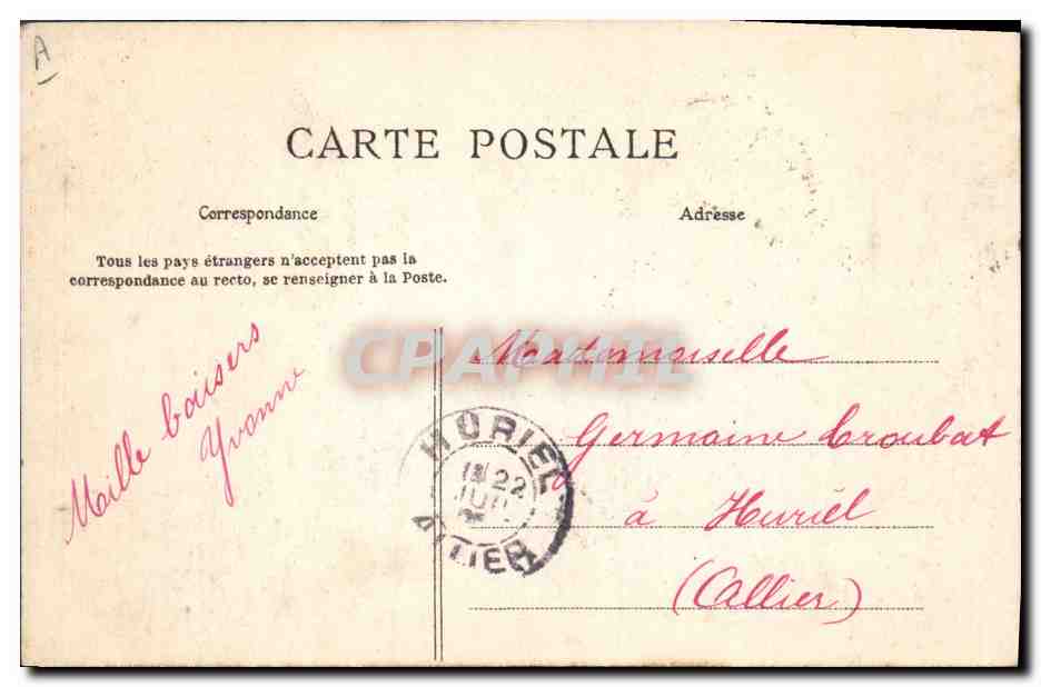 CPA Folklore Bourree d'Auvergne — Verso