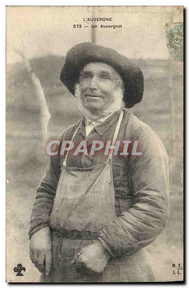 CPA Folklore Auvergne Un Auvergnat