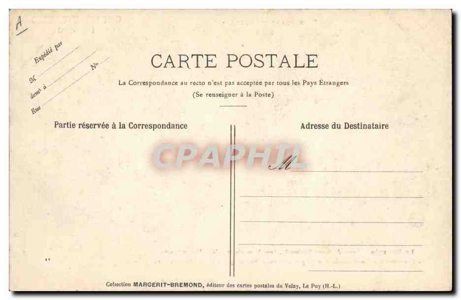 CPA Folklore Auvergne La bourree — Verso