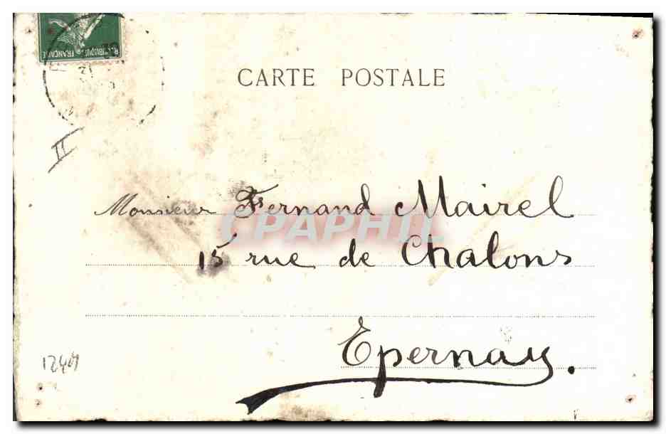 Corrida à Épernay — Éditeur Elvila, n°1249 — Verso