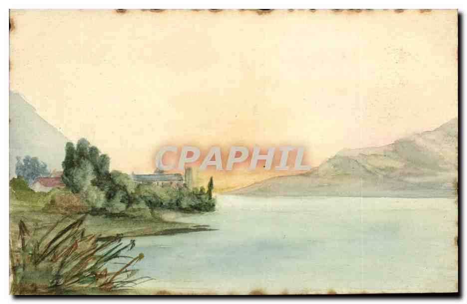 CPA Fantaisie (dessin a la main) paysage