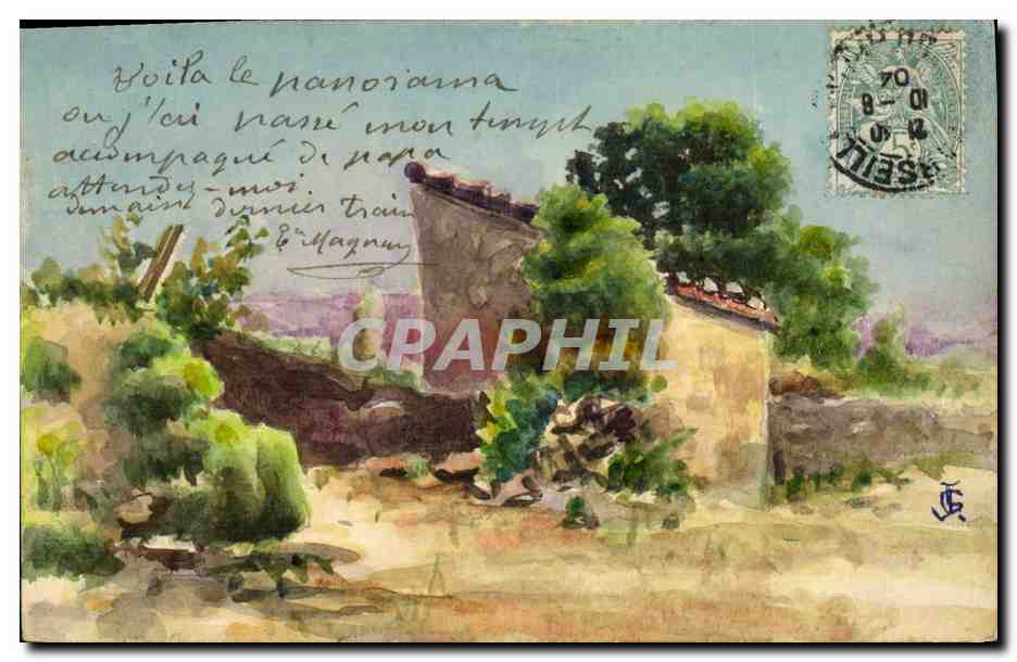 Paysage avec maison — Aseuil — éditeur inconnu