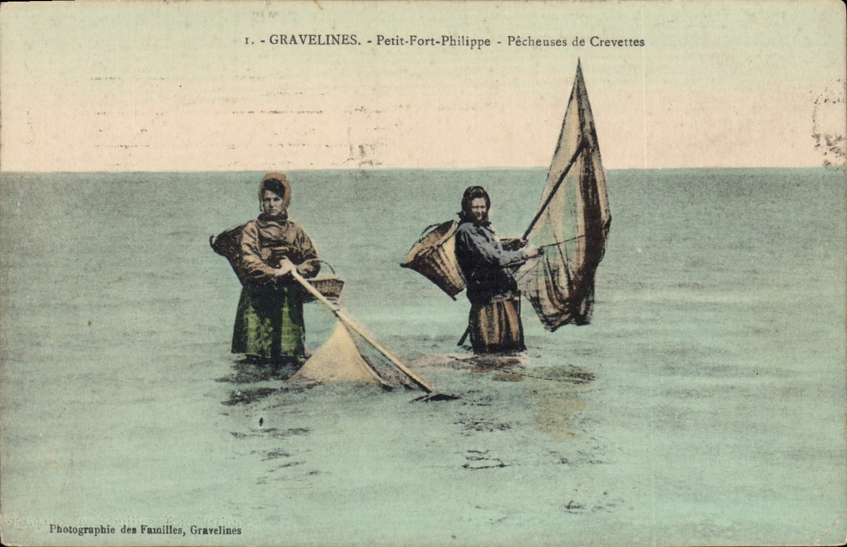 Gravelines - Petit-Fort-Philippe - Pêcheuses de crevettes — Photographie des Familles, Gravelines