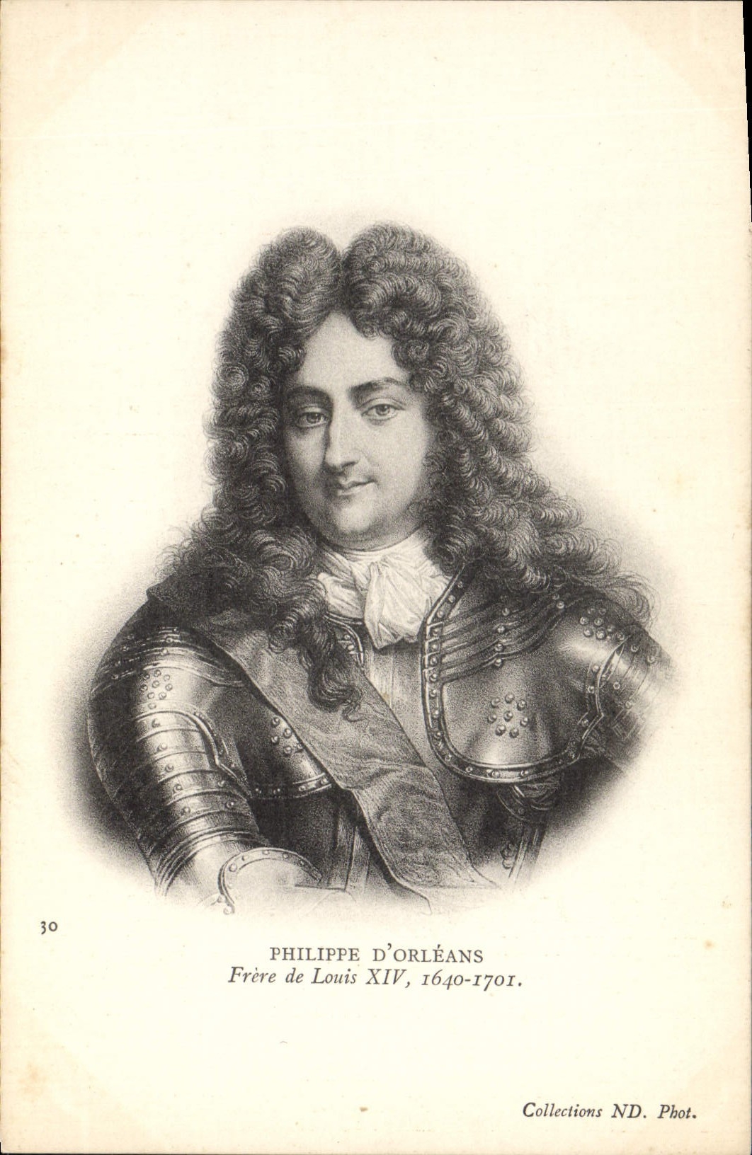 Philippe d'Orléans — Frère de Louis XIV, 1640-1701 — Collections ND. Phot. n°30