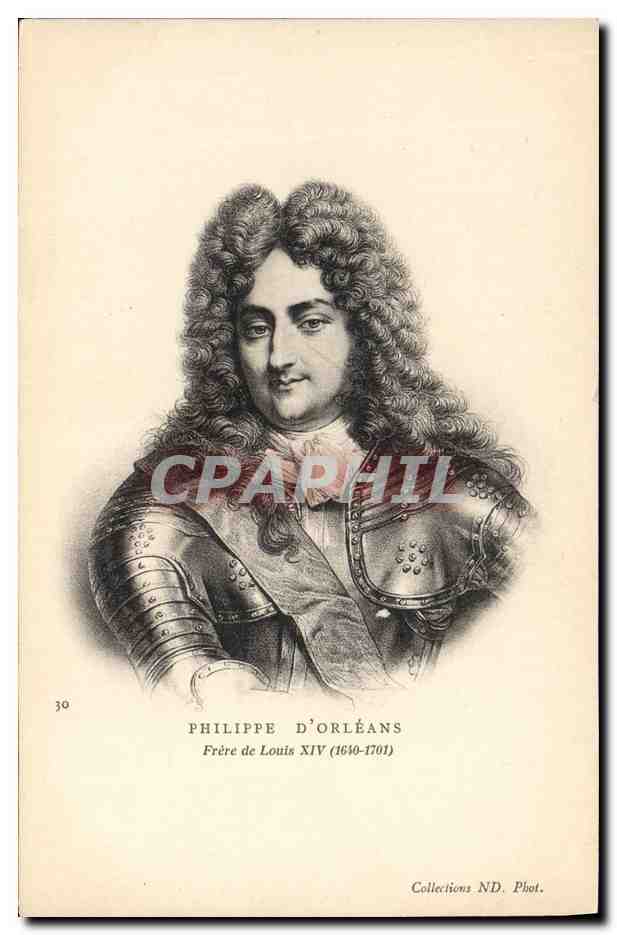 CPA Philippe d'Orleans Frere de Louis XIV
