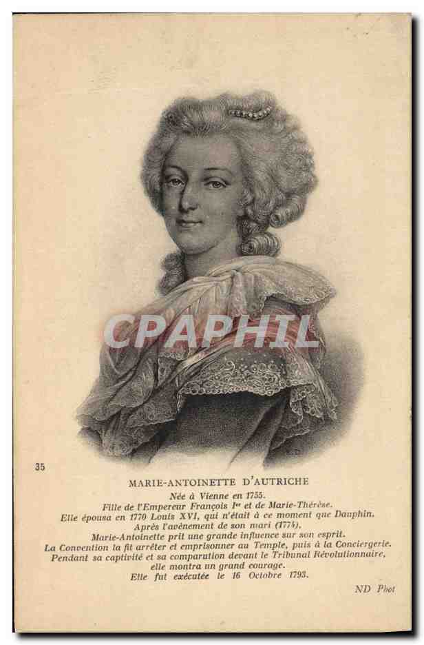 CPA Marie Antoinette d'Autriche 