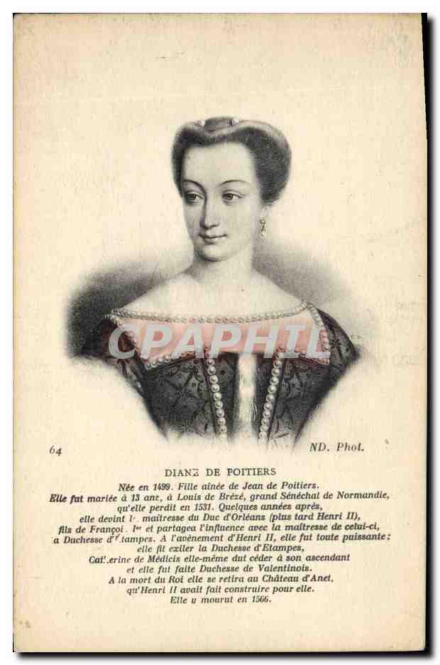 Diane de Poitiers — Portrait — ND. Phot. (n°64)