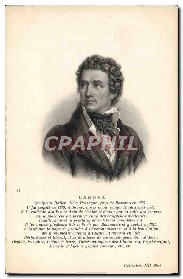 CPA Canova Sculpteur italien