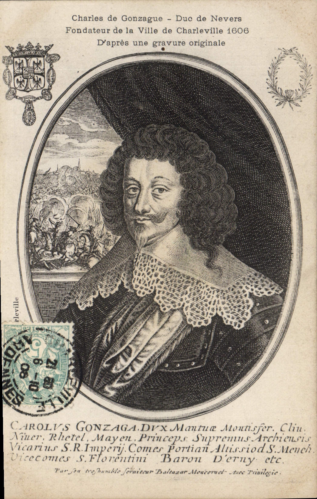 CPA Charles de Gonzague Duc de Nevers Fondateur de la ville de charleville