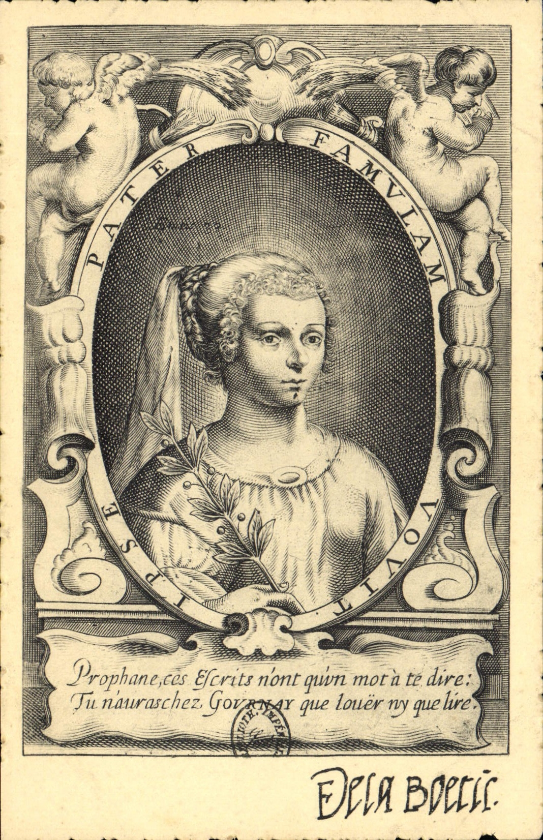 CPA Les amis de Montaigne Mlle de Gournay La Boetie