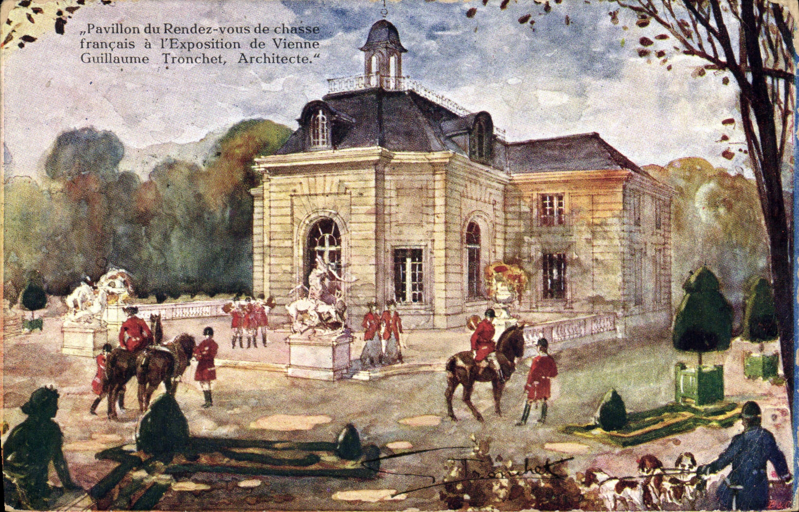 Pavillon du Rendez-vous de chasse français à l'Exposition de Vienne — Guillaume Tronchet, Architecte.