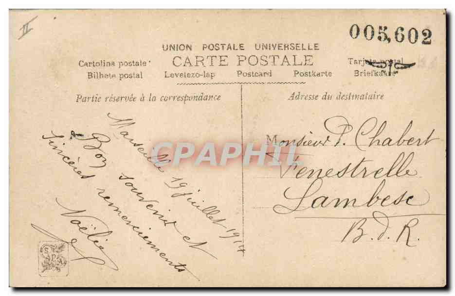 Fin de Chasse — Salon de 1910 — par E. Bourgoin — Reverso