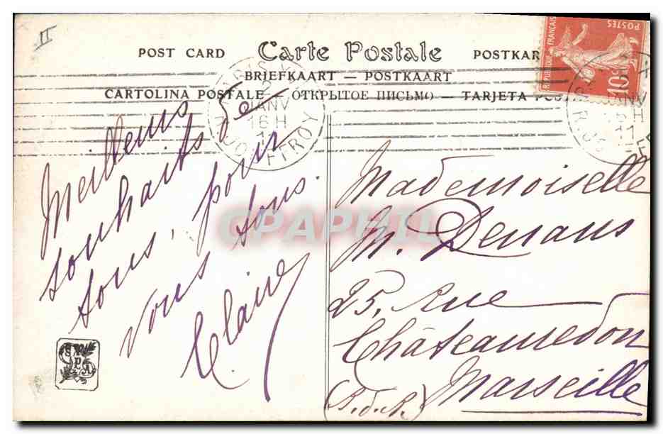 CPA Chiens Chien Chasse a courre Salons de Paris Fin de chasse par Tavernier — Verso