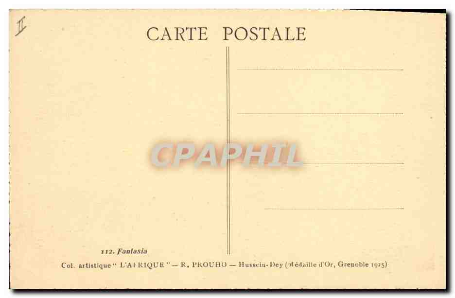CPA Militaria Fantasia — Rückseite