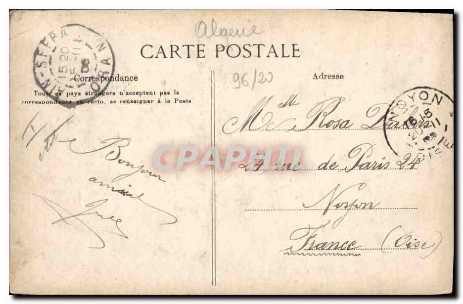 CPA Militaria Algerie Scenes militaires — Verso