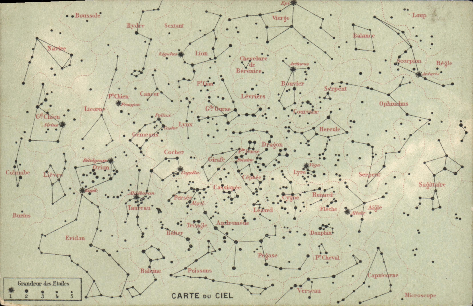 Carte du Ciel — Constellations — Éditions de la Carte du Musée du Musée de Paris - Anverso