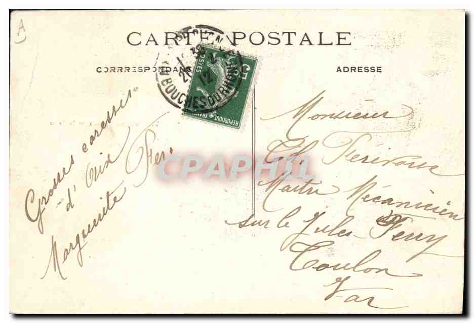 Carnaval d'Aix — 1912 — Tolive, Imp. Phot. 10, Quai du Canaë - Marteille — Achterkant