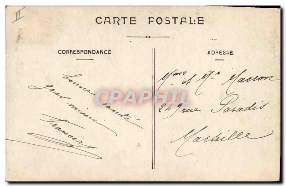 CPA Fantaisie Lune Enfant Dernier quartier — Rückseite
