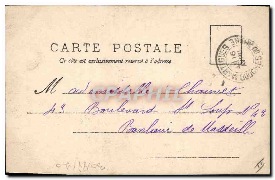 CPA Fantaisie Lune Femme Croissants de lune Pierrot Colombine — Rückseite