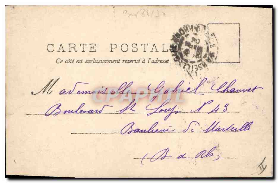 CPA Fantaisie Lune Femme Croissants de lune Pierrot Colombine — Rückseite