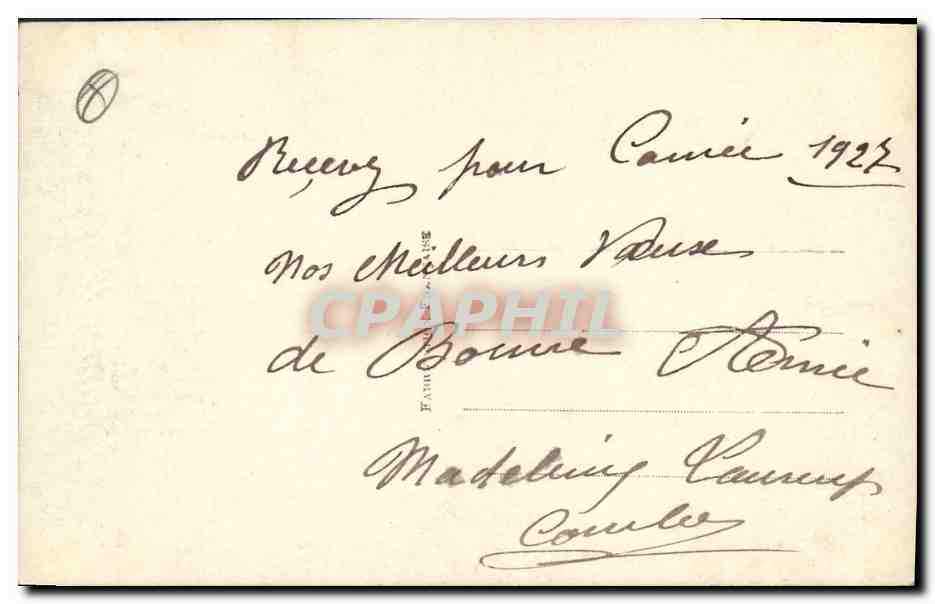 CPA Fantaisie Lune Bonen annee — Rückseite