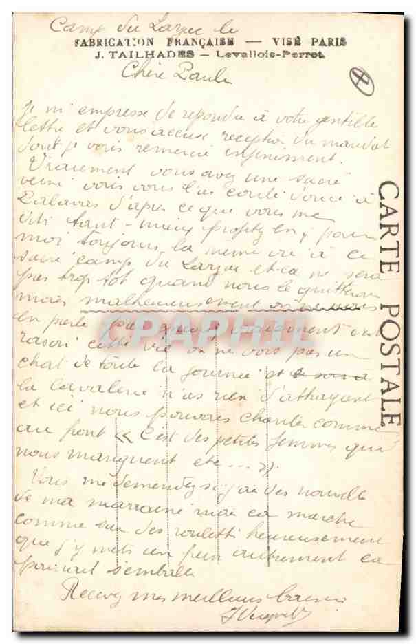 CPA Fantaisie Lune Fleurs — Rückseite