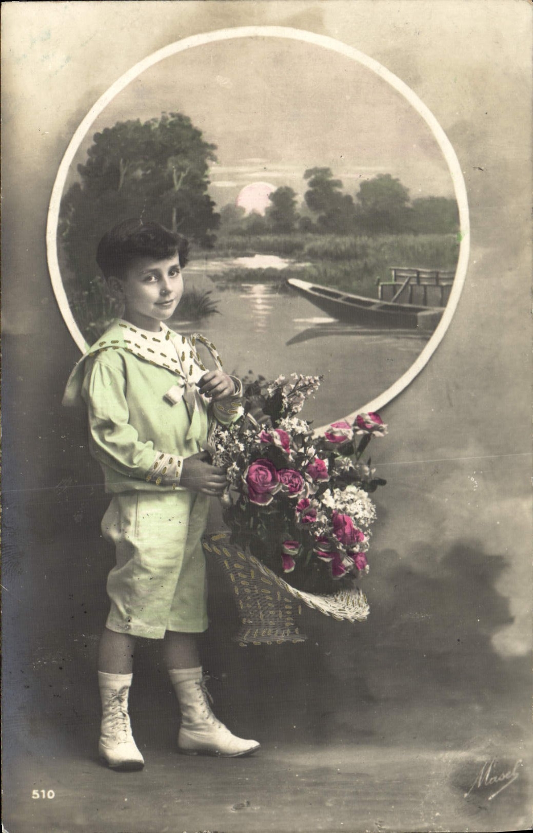 CPA Fantaisie Lune Enfant
