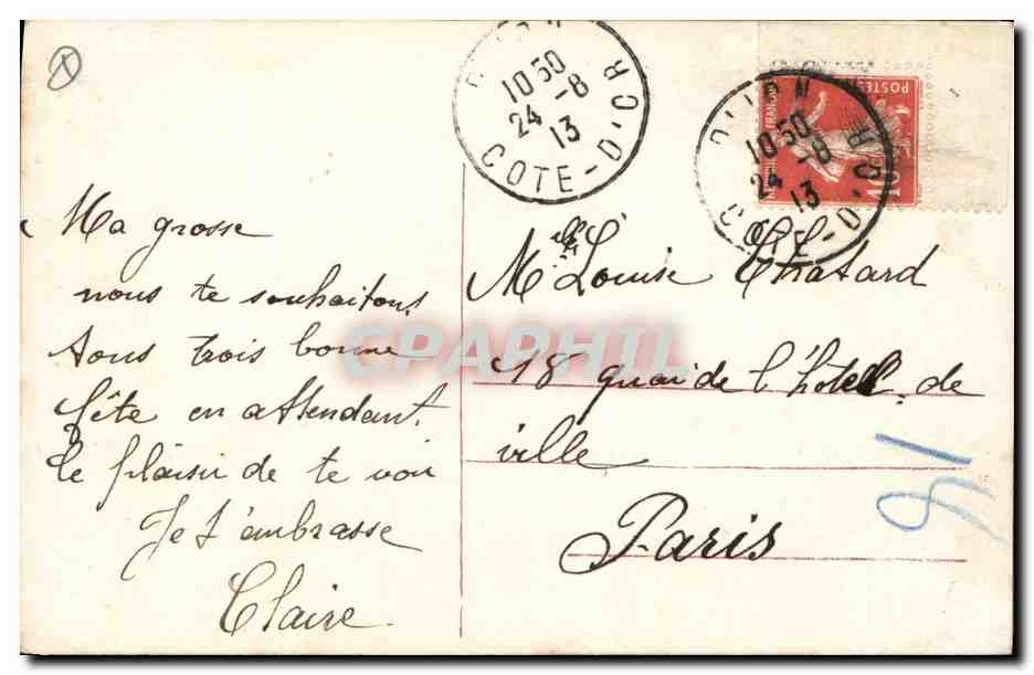 CPA Fantaisie Lune Enfant — Rückseite