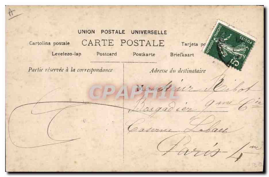 Alice Bonneton — portrait de profil — Rawlinsger, Paris, n°1177 — Verso