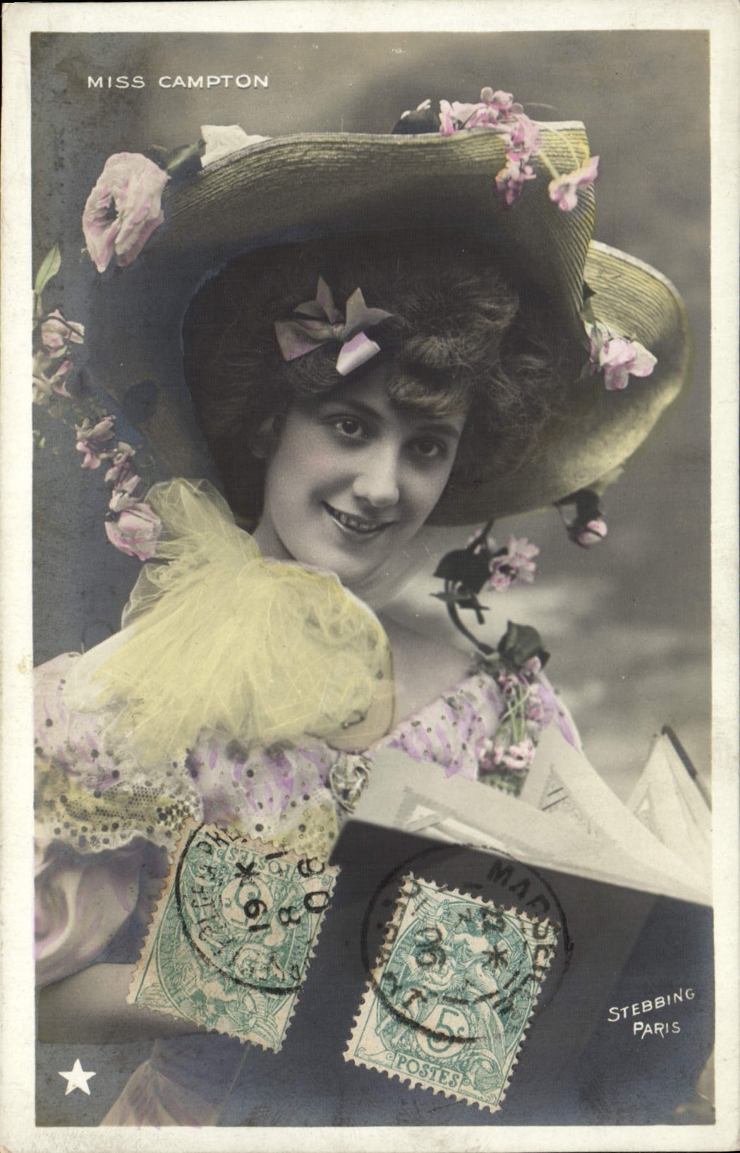 Miss Campton — portrait en couleur — Stebbing Paris