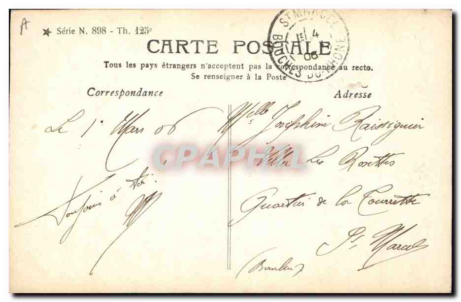 Miss Campton — portrait en couleur — Stebbing Paris — Verso