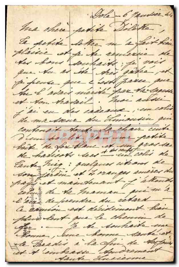 CPA Polaire Aureole boreale Cercle Arctique Alaska — Rückseite