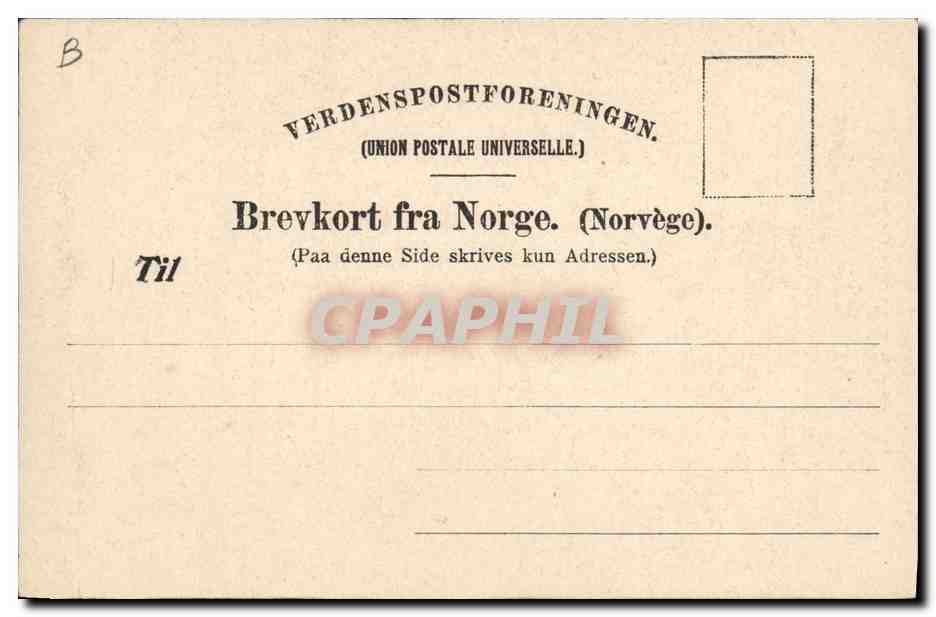 Lap med Rensdyr — Sujet : Lapland avec rennes — éditeur J. Karlsens Kunstforlag, Bergen, n°4 — Verso