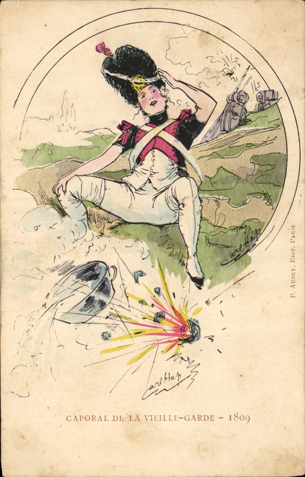 CPA Fantaisie Illustrateur Caporal de la vieille garde 1809 Militaria