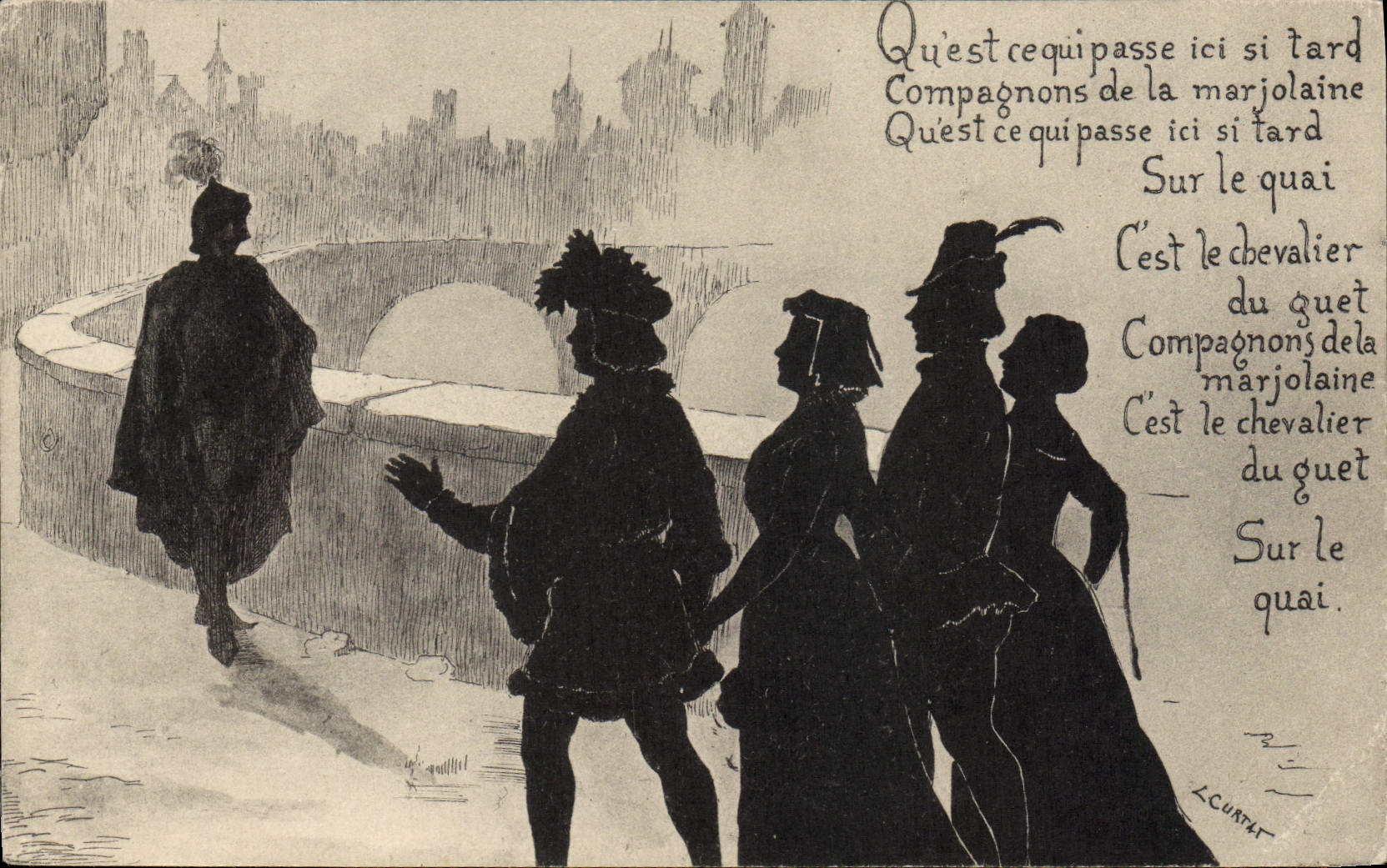 CPA Fantaisie Illustrateur Compagnons de la MArjolaine Curtat