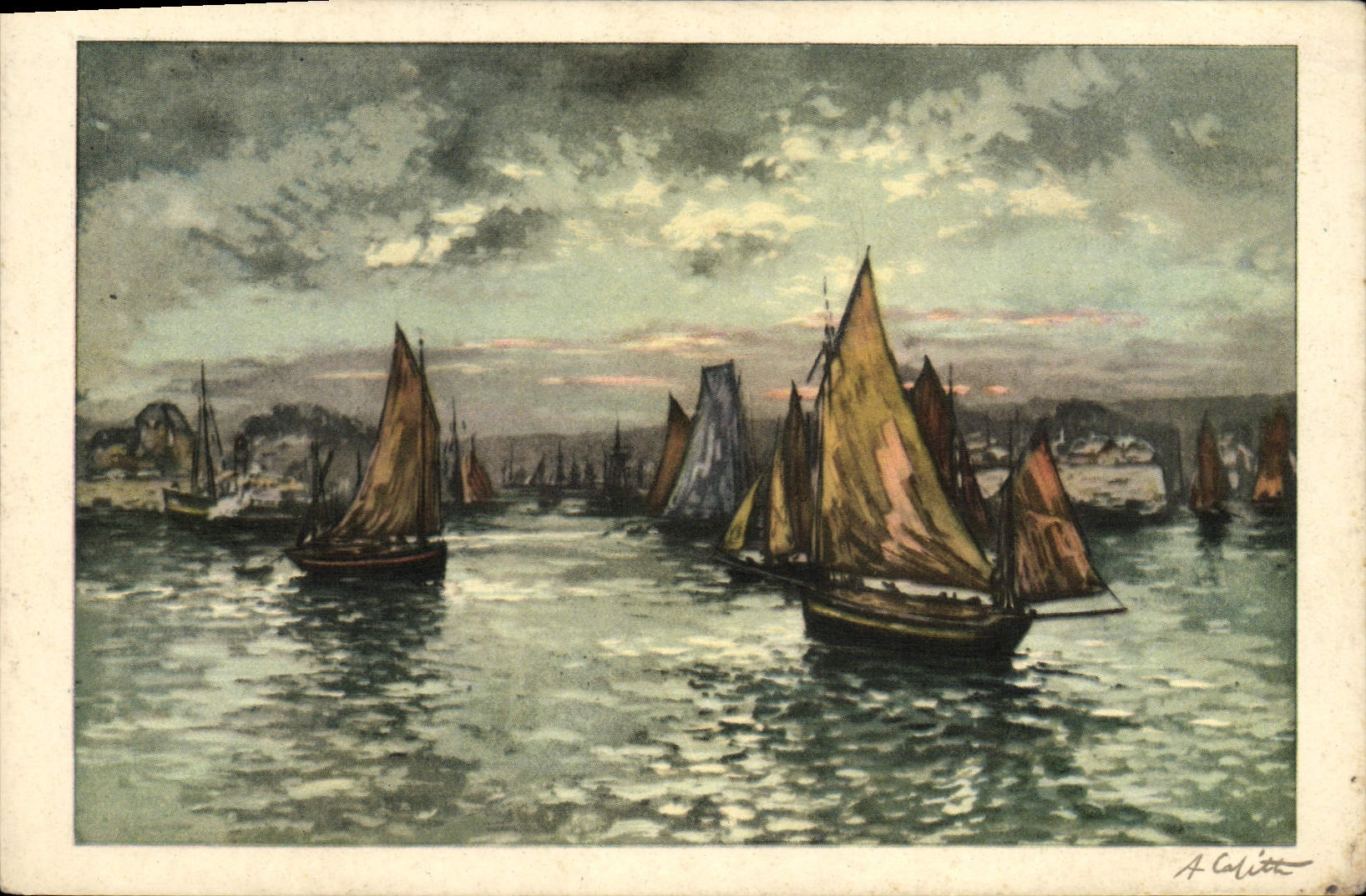 CPA Fantaisie Illustrateur Bateaux
