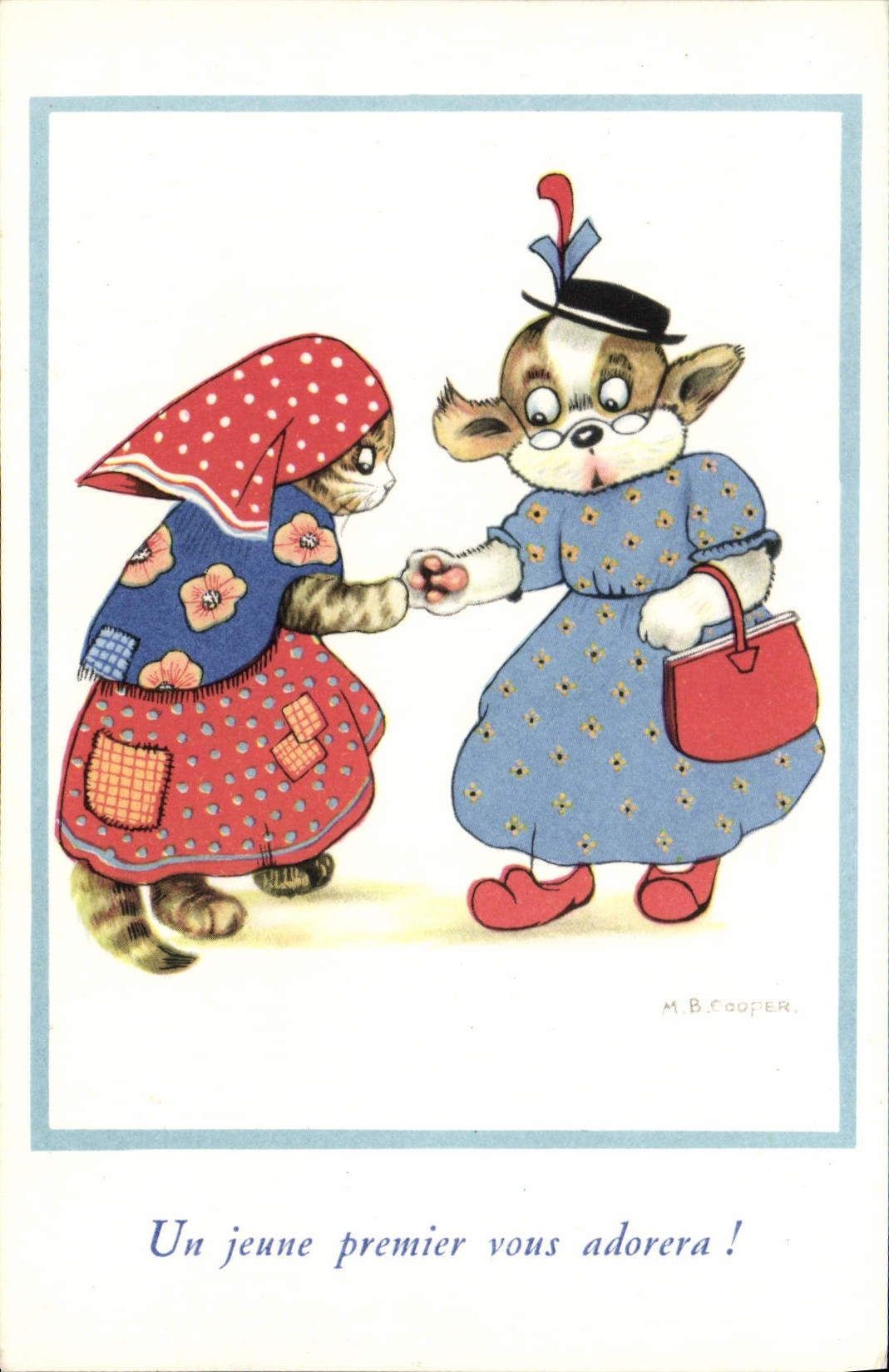 CPA Fantaisie Illustrateur Cooper Chat Un jeune premier vous adorera