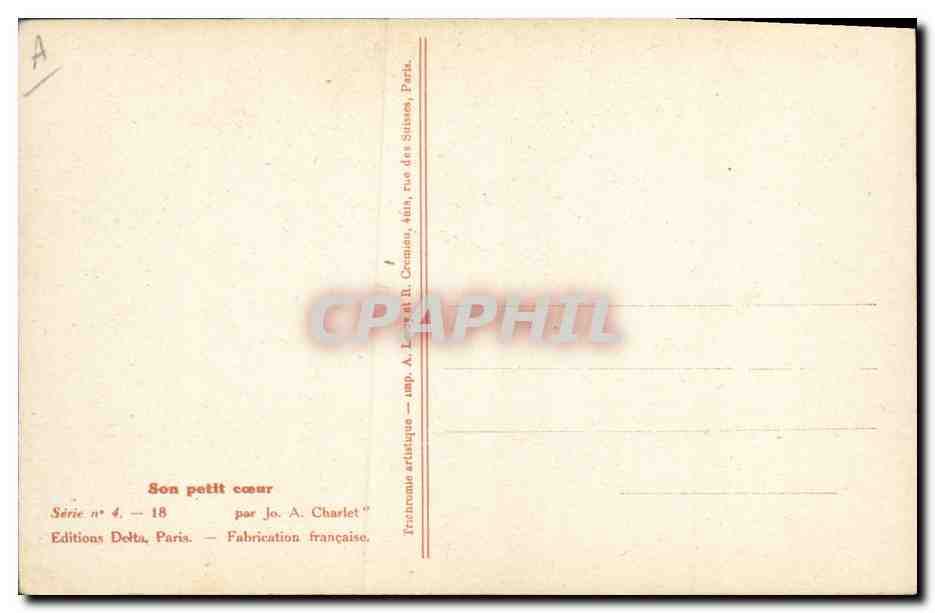 CPA Fantaisie Illustrateur Femme Son petit coeur Charlet  — Verso