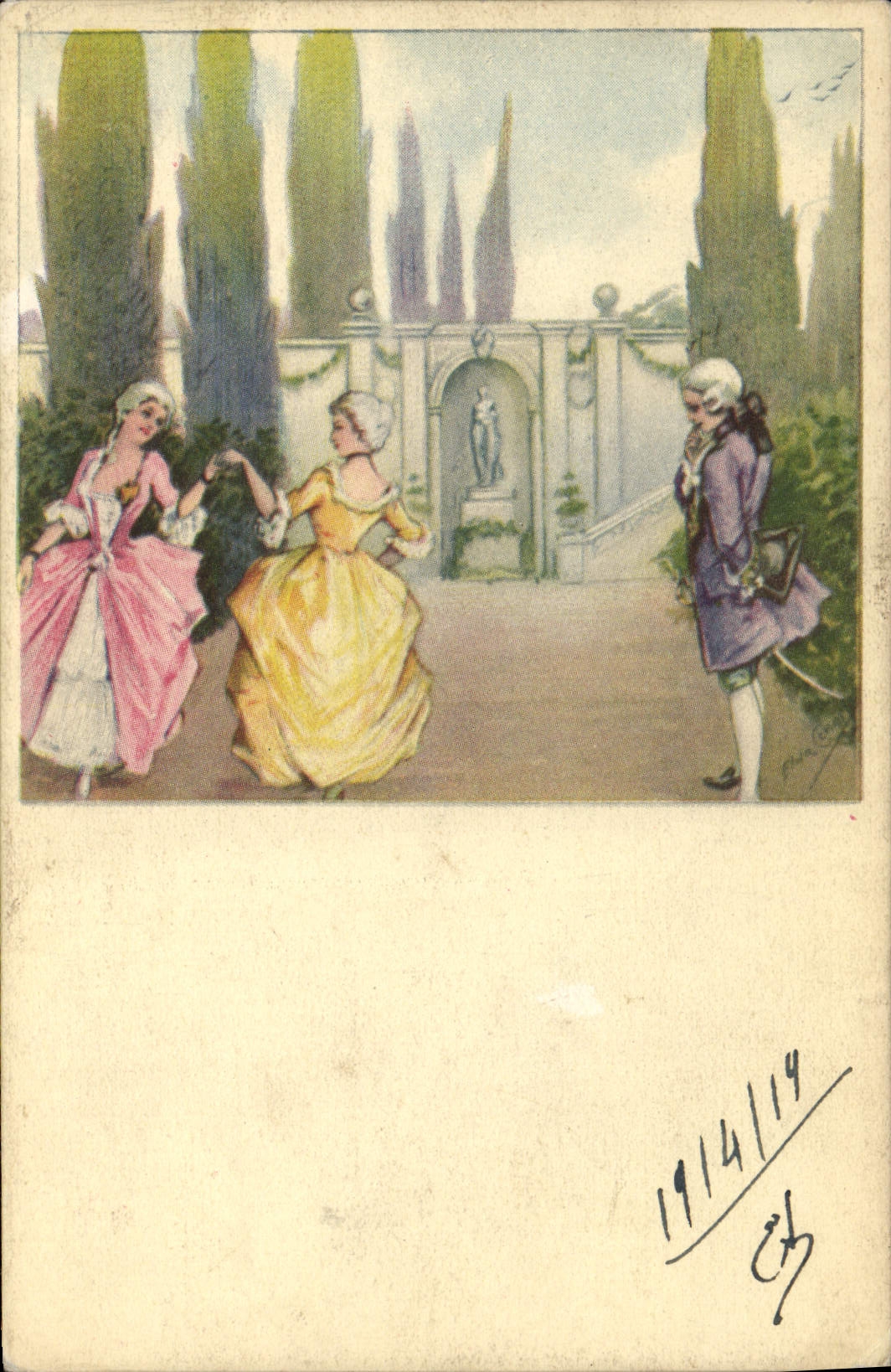CPA Fantaisie Illustrateur Femmes Danse