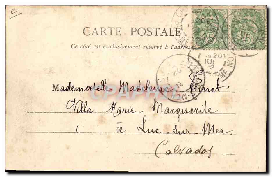 CPA Folklore Auvergne Attelage Auvergnat — Verso