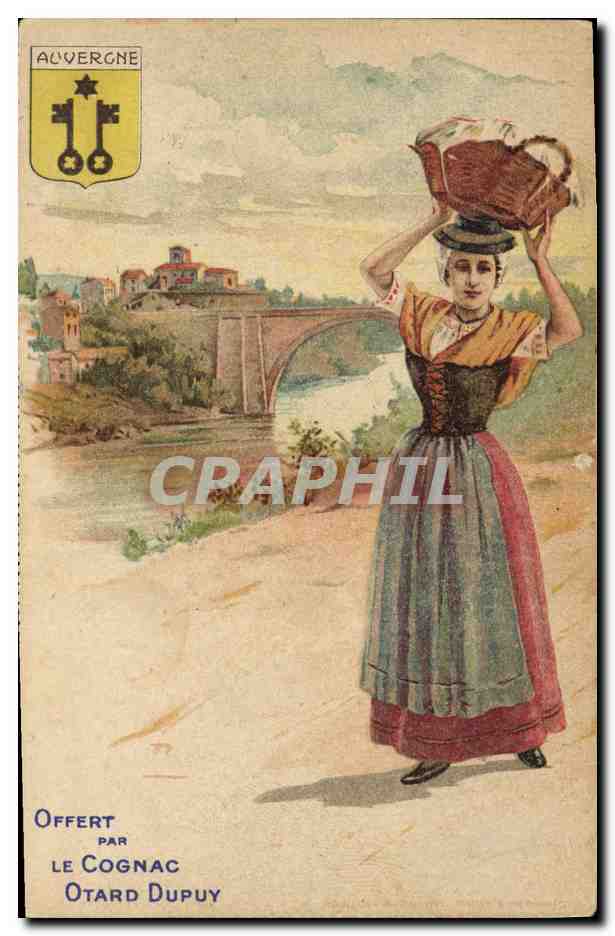 CPA Folklore Auvergne Cognac Dupuy Femme