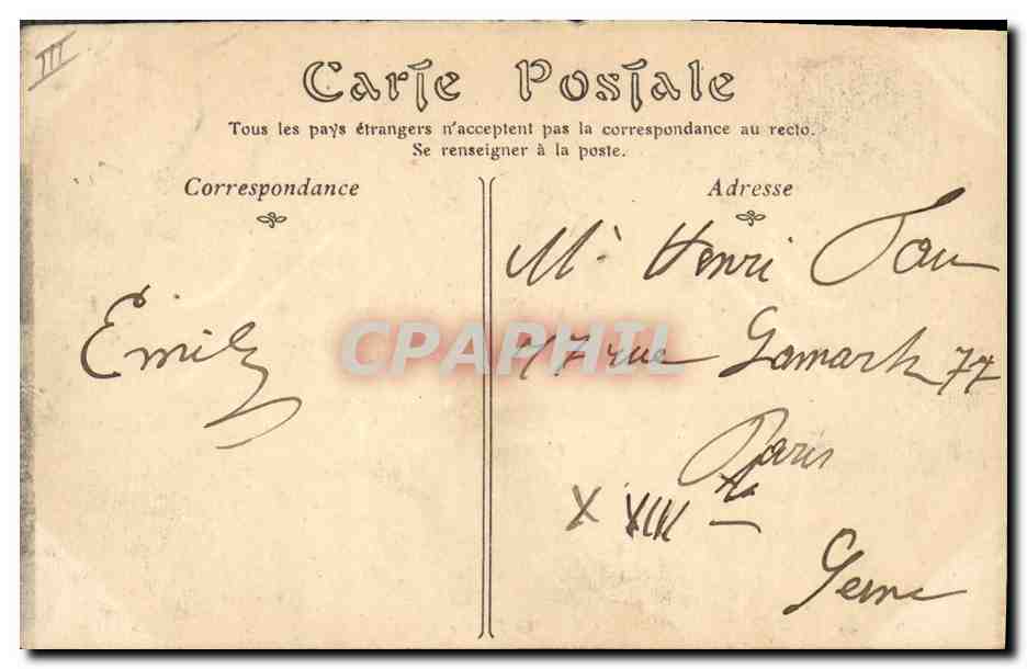 CPA Folklore Auvergne La bourree — Verso