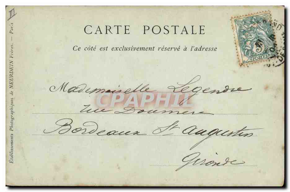 CPA Folklore Auvergne La bourree — Verso